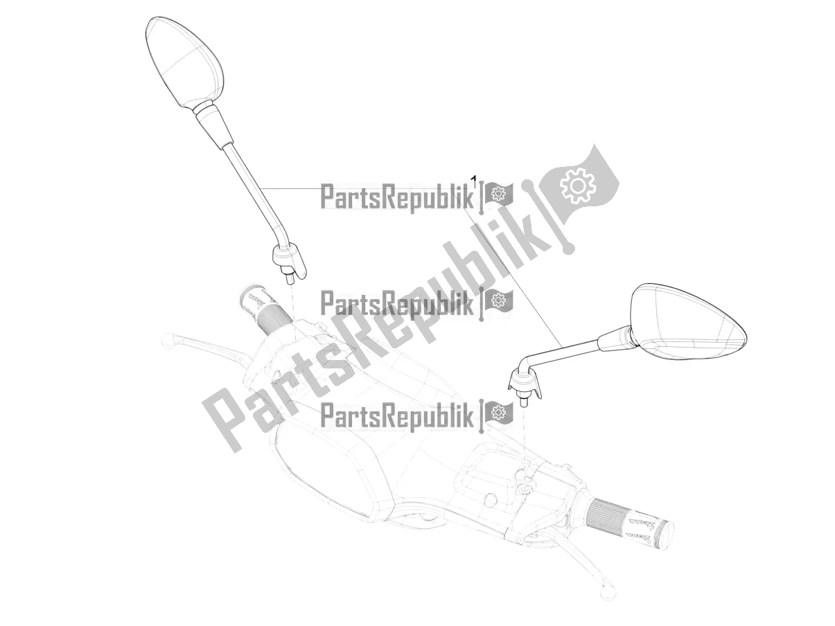 Toutes les pièces pour le Miroir (s) De Conduite du Vespa SXL 125 4T 3V Apac 2022