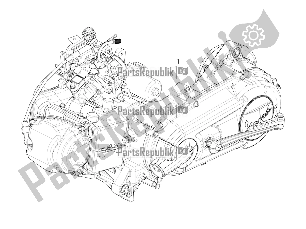 Todas las partes para Ensamblaje Del Motor de Vespa SXL 125 4T 3V Apac 2022