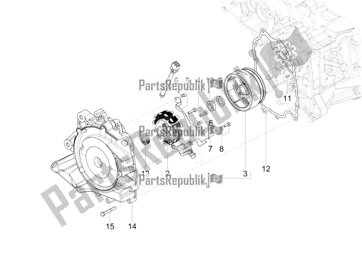 Toutes les pièces pour le Volant Magnéto du Vespa SXL 125 4T 3V Apac 2022