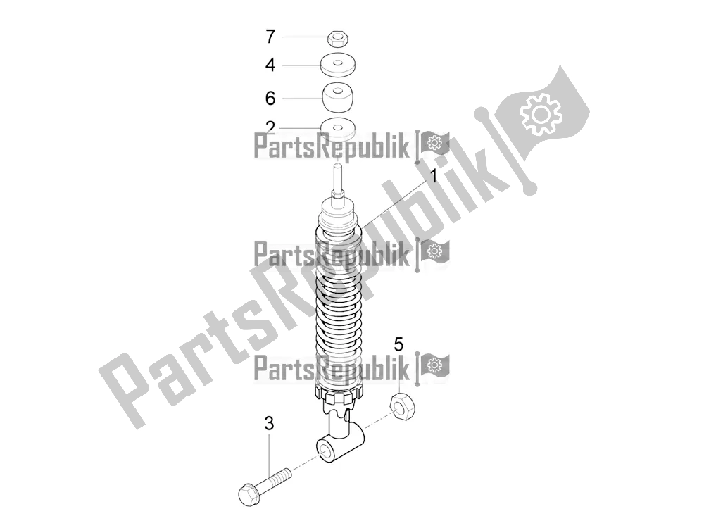 Toutes les pièces pour le Suspension Arrière - Amortisseur / S du Vespa SXL 125 4T 3V Apac 2022