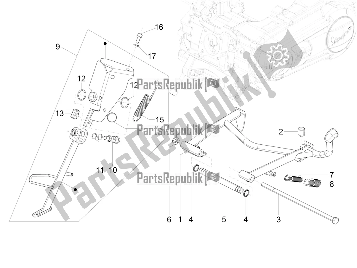 Toutes les pièces pour le Des Stands du Vespa SXL 125 4T 3V Apac 2022