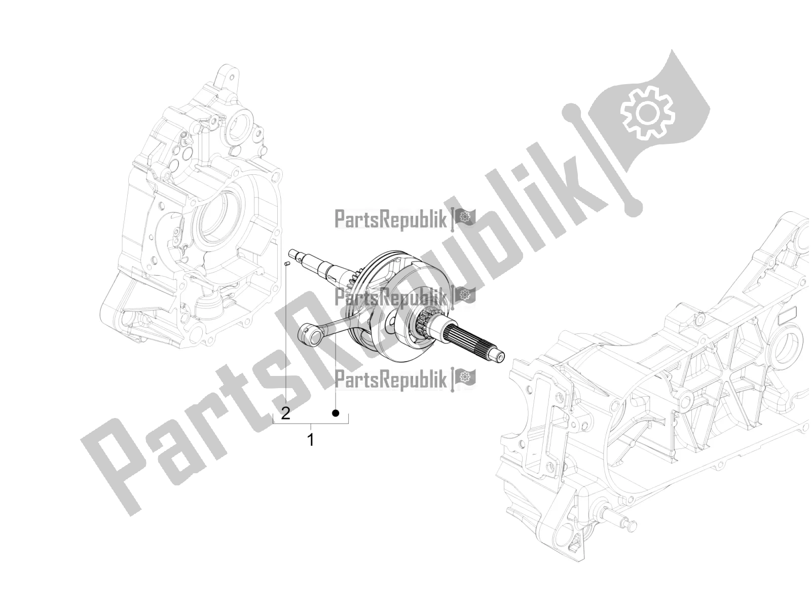 Toutes les pièces pour le Vilebrequin du Vespa SXL 150 4T 3V Apac 2019