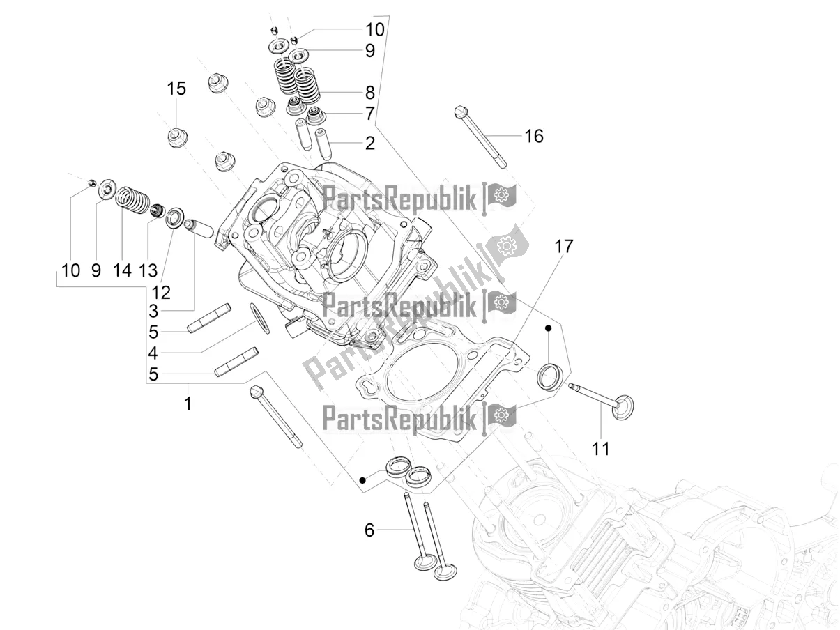 Toutes les pièces pour le Cylinder Head Unit - Valve du Vespa SXL 150 4T 3V Apac 2019