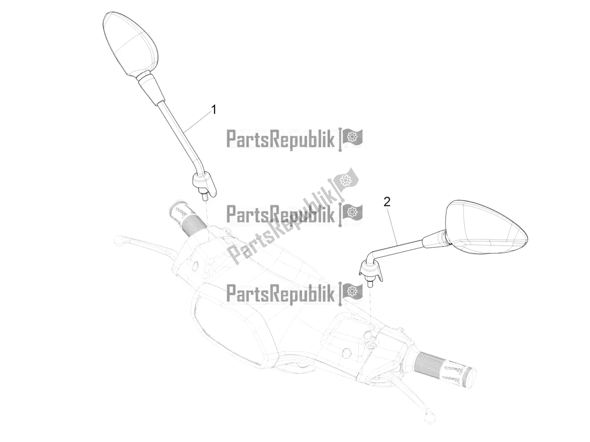 Toutes les pièces pour le Miroir (s) De Conduite du Vespa SXL 150 4T 3V Apac 2019