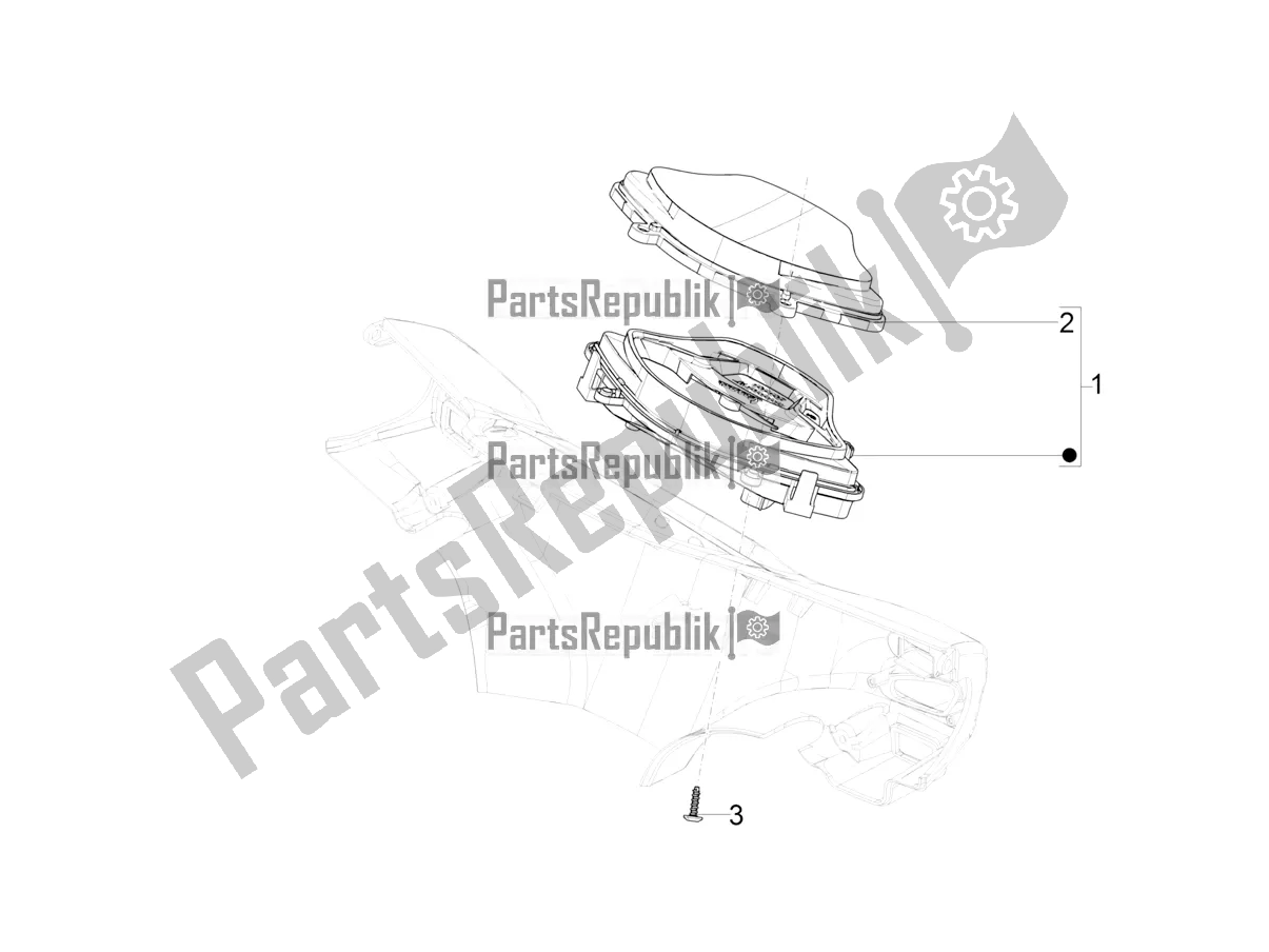 Toutes les pièces pour le Combinaison De Compteurs - Cruscotto du Vespa SXL 150 4T 3V Apac 2019