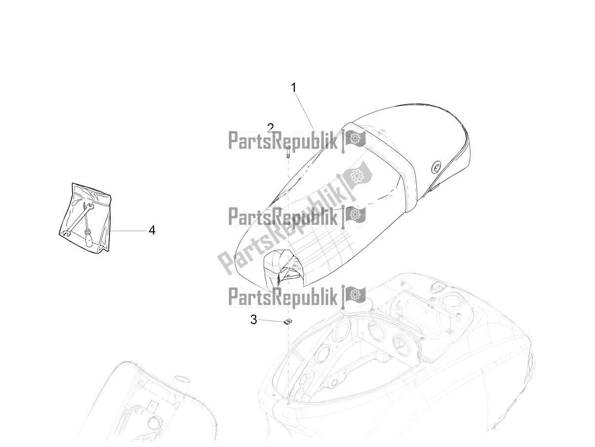 Toutes les pièces pour le Selle / Sièges du Vespa SXL 150 4T 3V Apac 2019