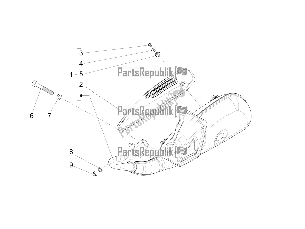 Toutes les pièces pour le Silencieux du Vespa SXL 150 4T 3V Apac 2019