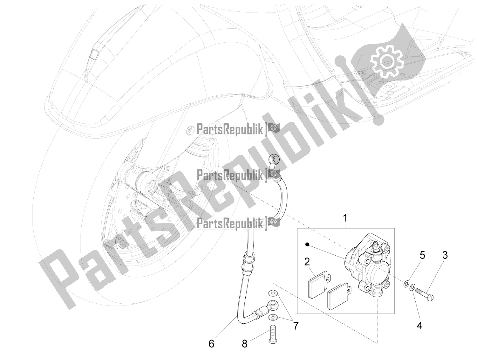 Toutes les pièces pour le Tuyaux De Freins - étriers du Vespa SXL 150 4T 3V Apac 2020