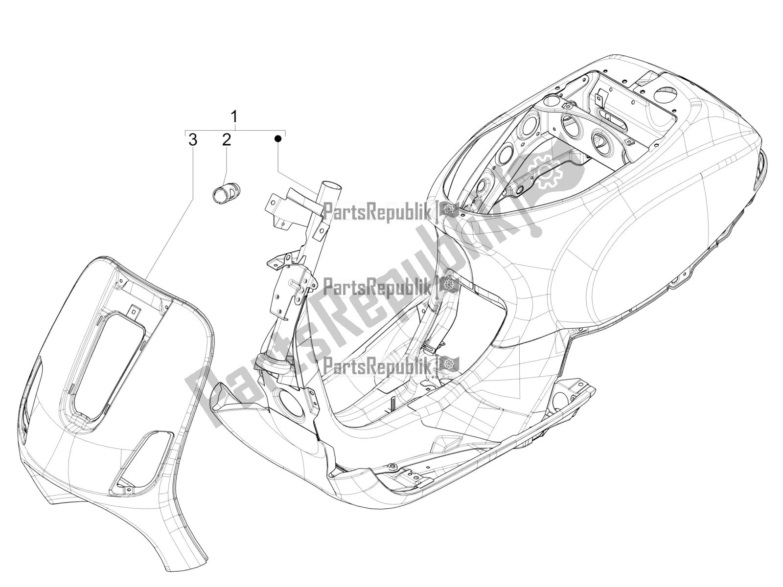 All parts for the Frame/bodywork of the Vespa SXL 150 4T 3V Apac 2020