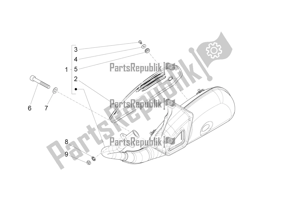 Toutes les pièces pour le Silencieux du Vespa SXL 150 4T 3V Apac 2020