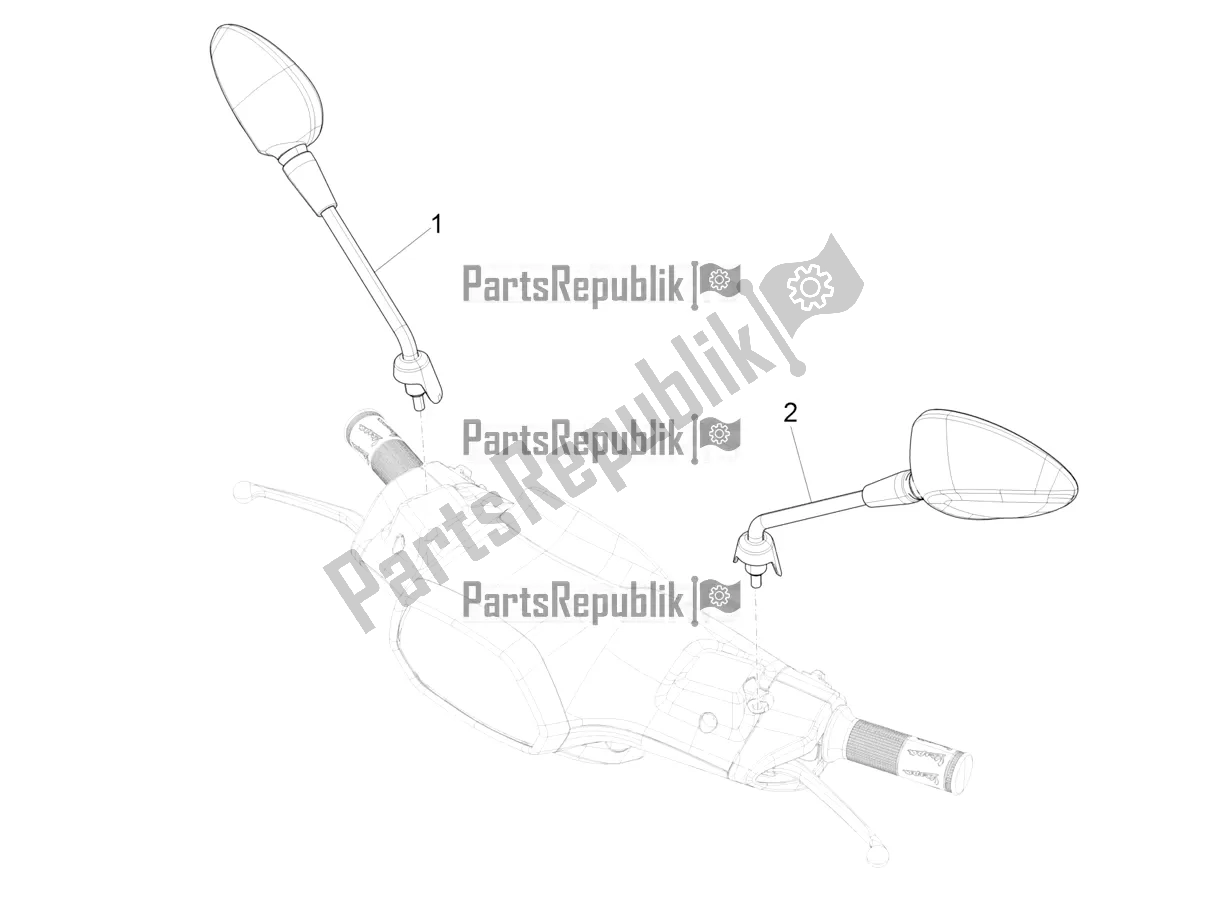 Toutes les pièces pour le Miroir (s) De Conduite du Vespa SXL 150 4T 3V Apac 2021