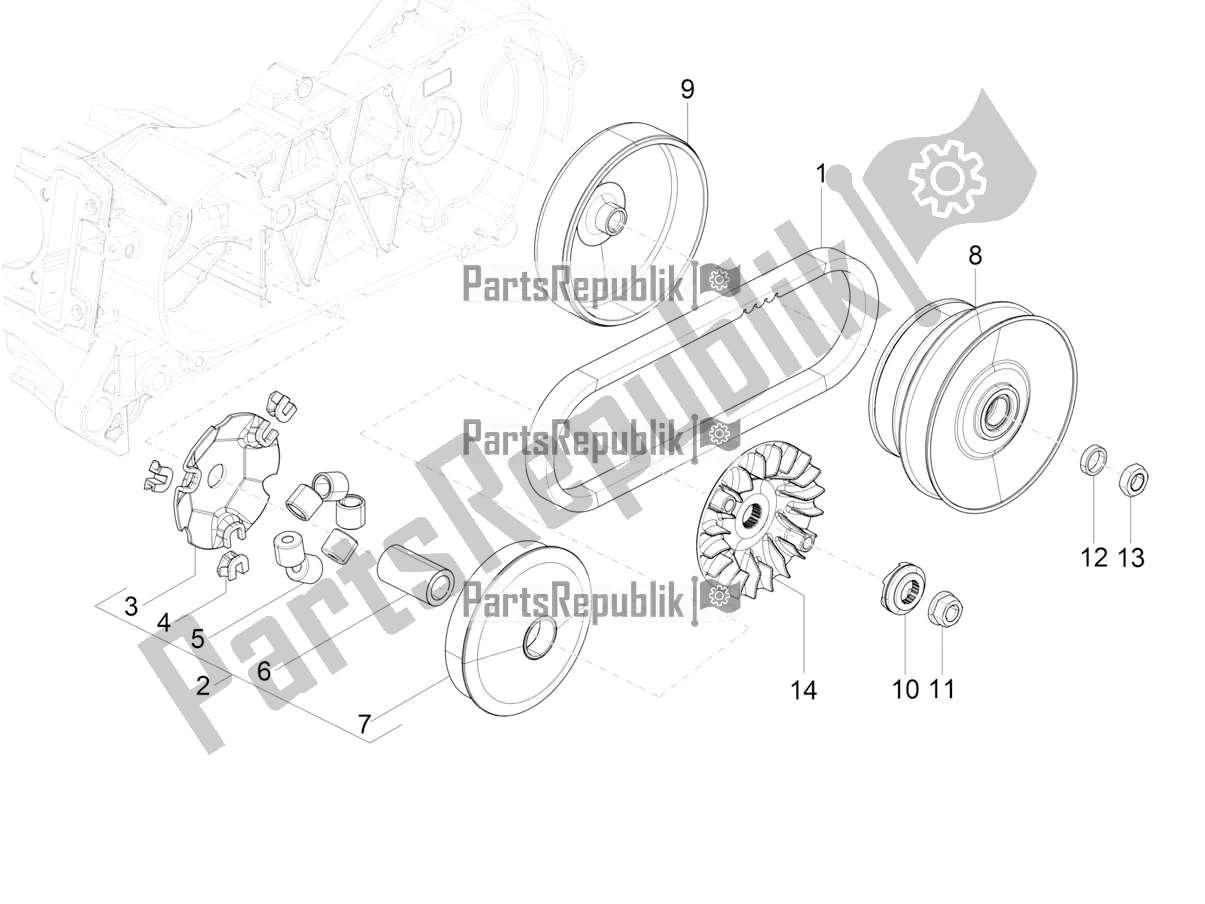 Toutes les pièces pour le Poulie Motrice du Vespa SXL 150 4T 3V Apac 2021