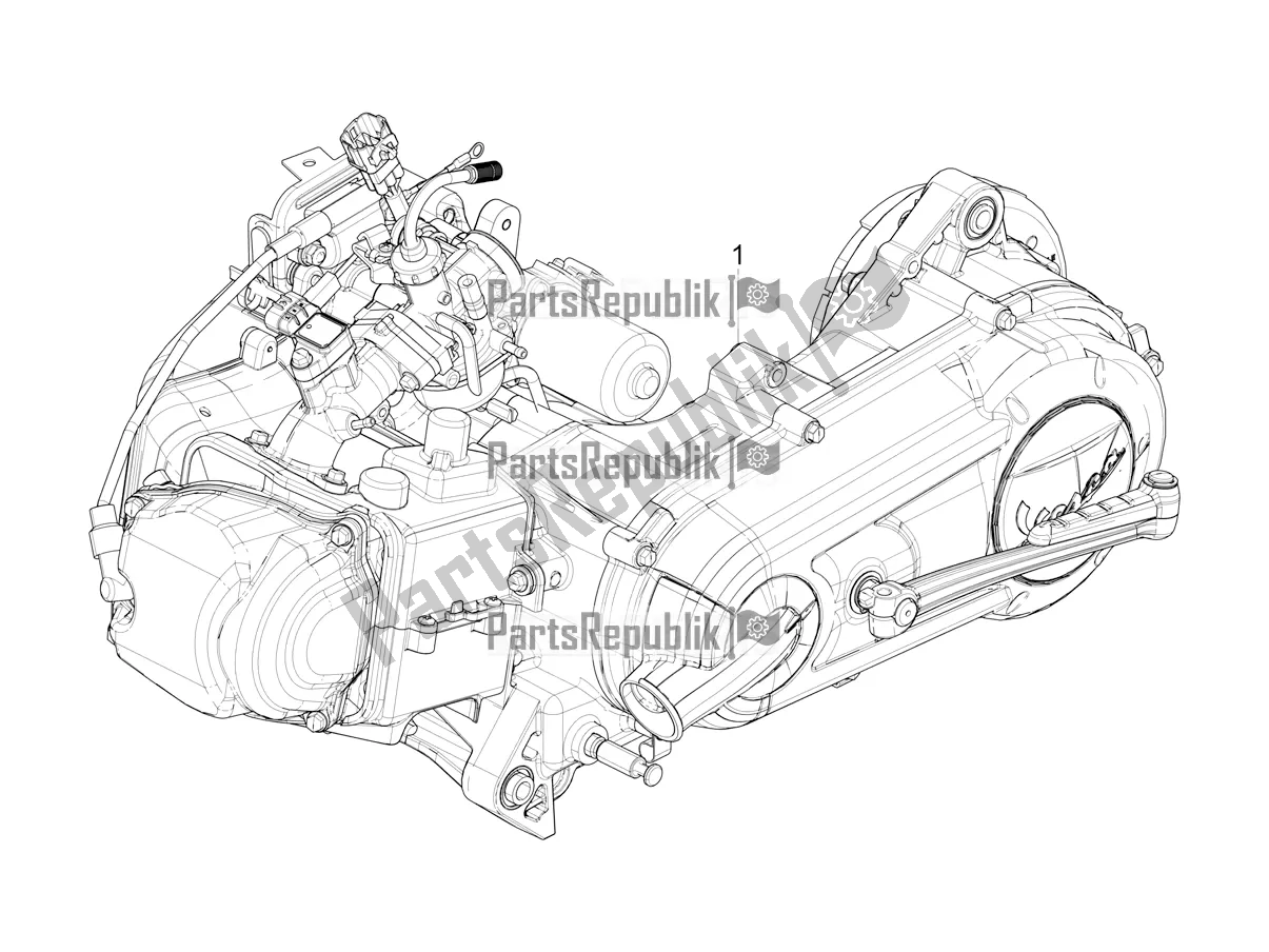 Tutte le parti per il Motore, Assemblaggio del Vespa SXL 150 4T 3V Apac 2021