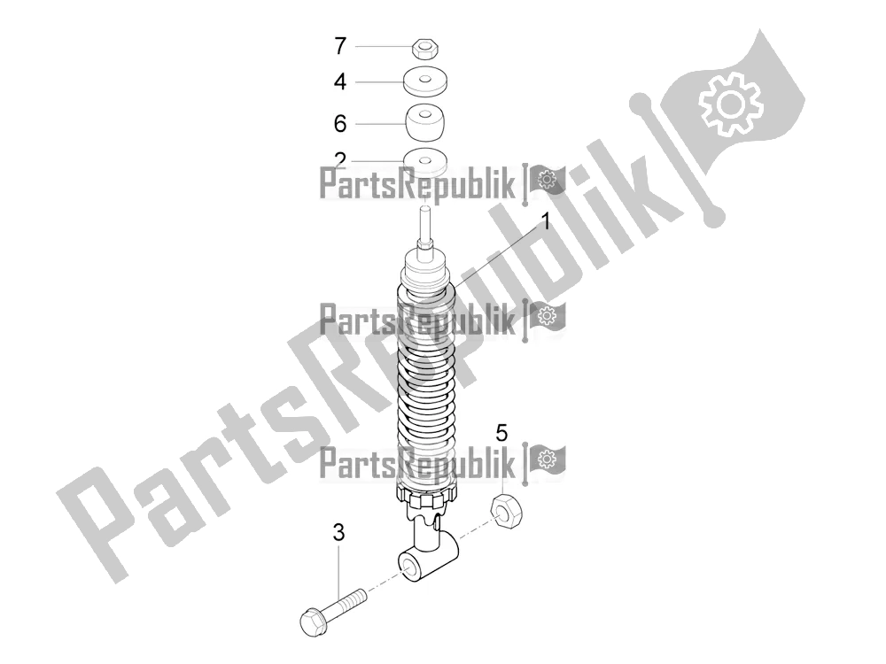 Toutes les pièces pour le Suspension Arrière - Amortisseur / S du Vespa SXL 150 4T 3V Apac 2021