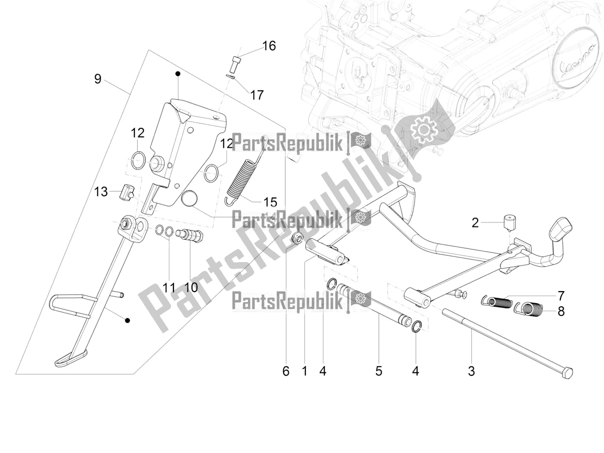 Toutes les pièces pour le Des Stands du Vespa SXL 150 4T 3V Apac 2021