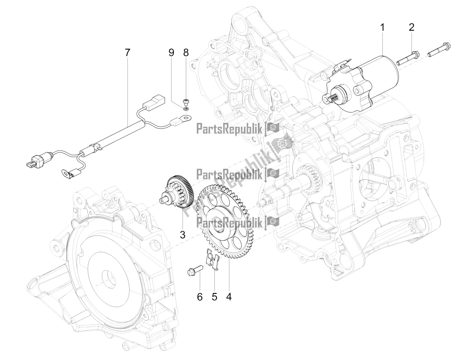 Toutes les pièces pour le Stater - Démarreur électrique du Vespa SXL 150 4T 3V Apac 2021