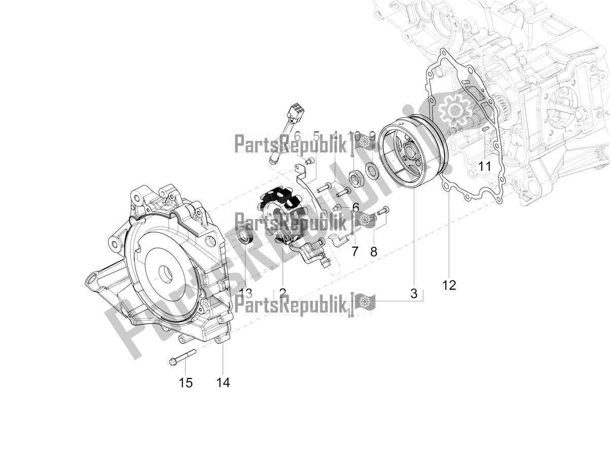 Wszystkie części do Magneto Ko? A Zamachowego Vespa SXL 150 4T 3V Apac 2022