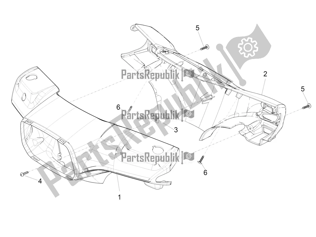 Todas as partes de Coberturas De Guidão do Vespa SXL 150 4T 3V Apac 2022