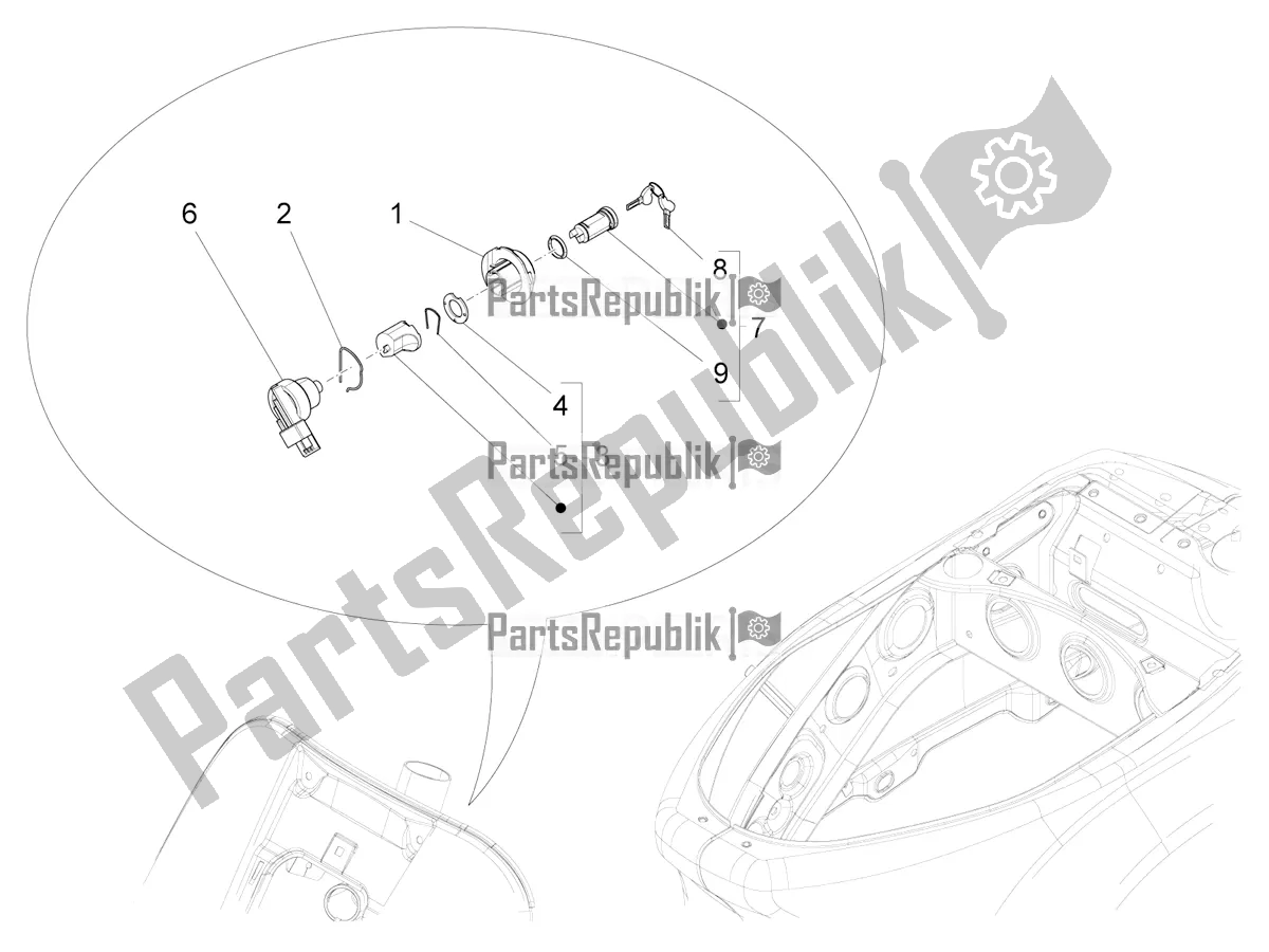 All parts for the Locks of the Vespa SXL 150 4T 3V Apac 2022