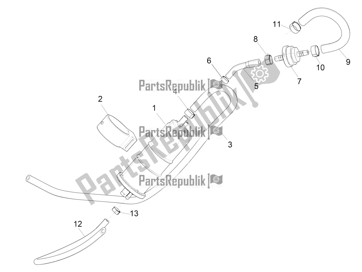All parts for the Anti-percolation System of the Vespa VX-VXL-SXL 150 4T 3V Apac 2016