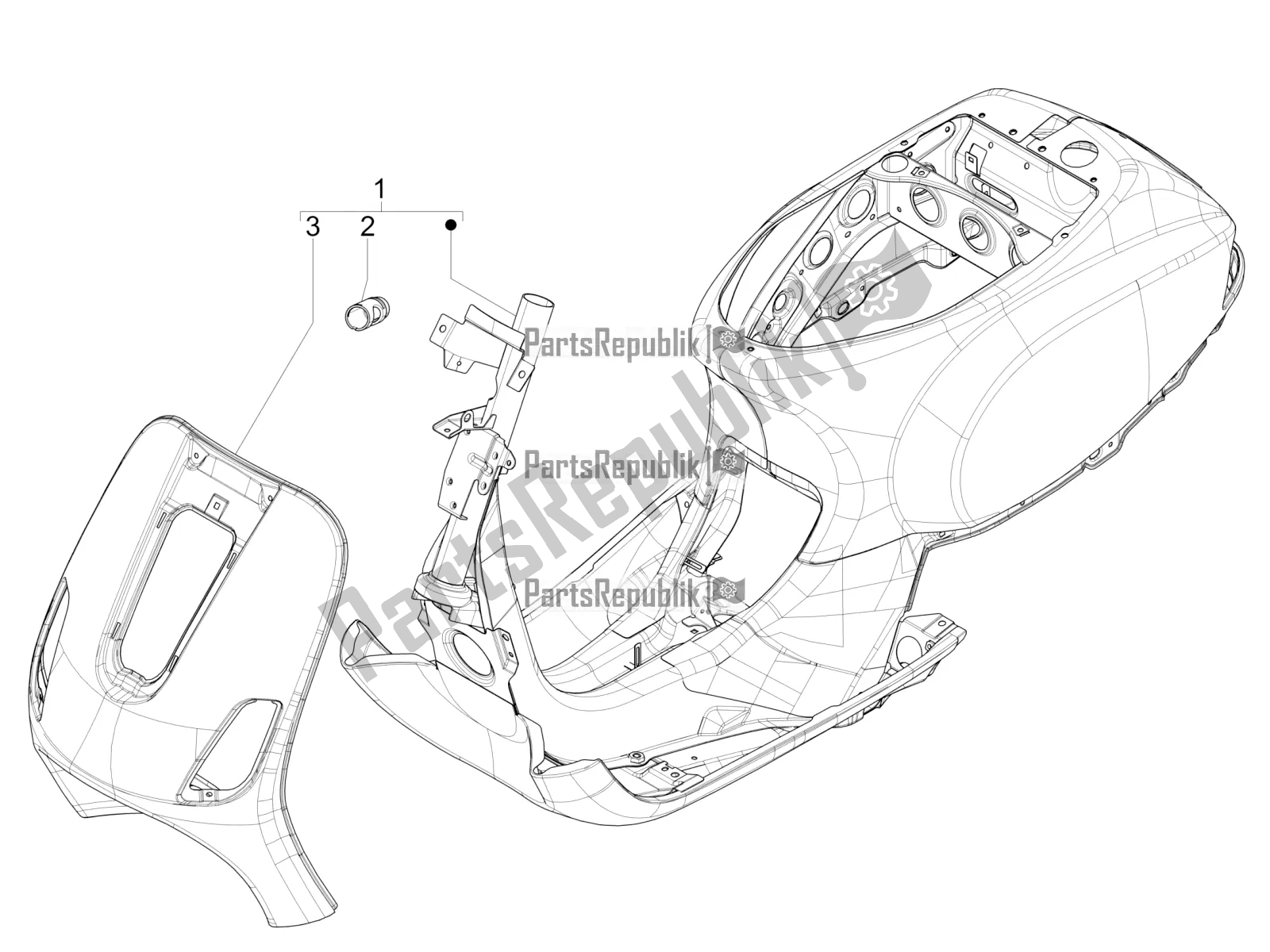 All parts for the Frame/bodywork of the Vespa VX-VXL-SXL 150 4T 3V Apac 2016