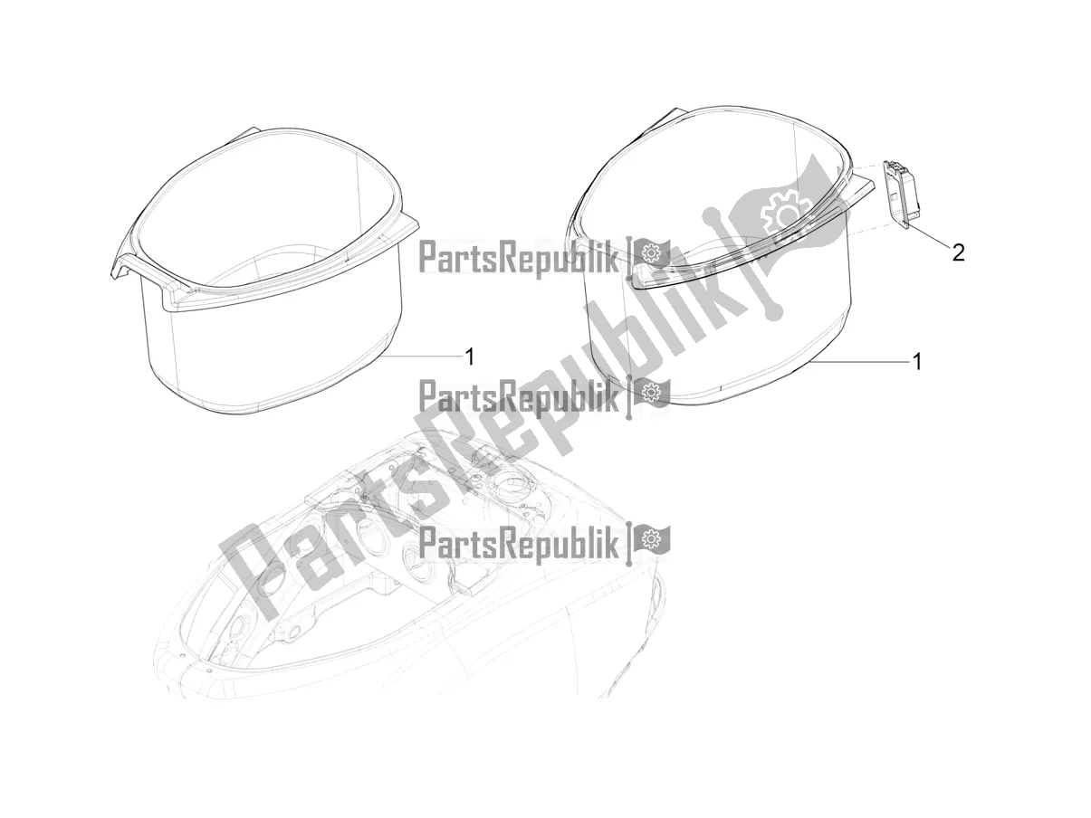 Toutes les pièces pour le Logement De Casque - Sous La Selle du Vespa VX-VXL-SXL 150 4T 3V Apac 2016