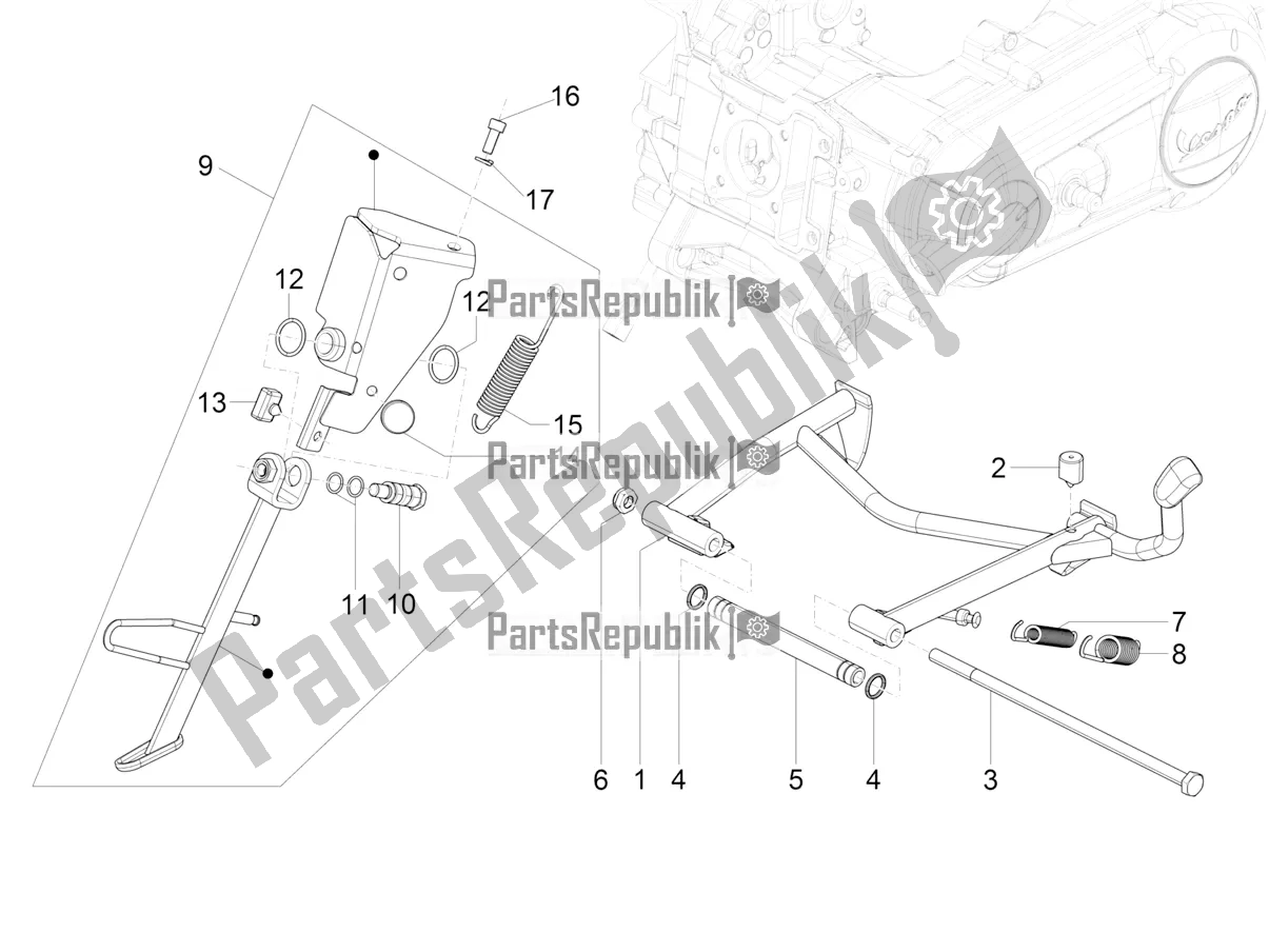 Wszystkie części do Stoisko / S Vespa VX-VXL-SXL 150 4T 3V Apac 2016