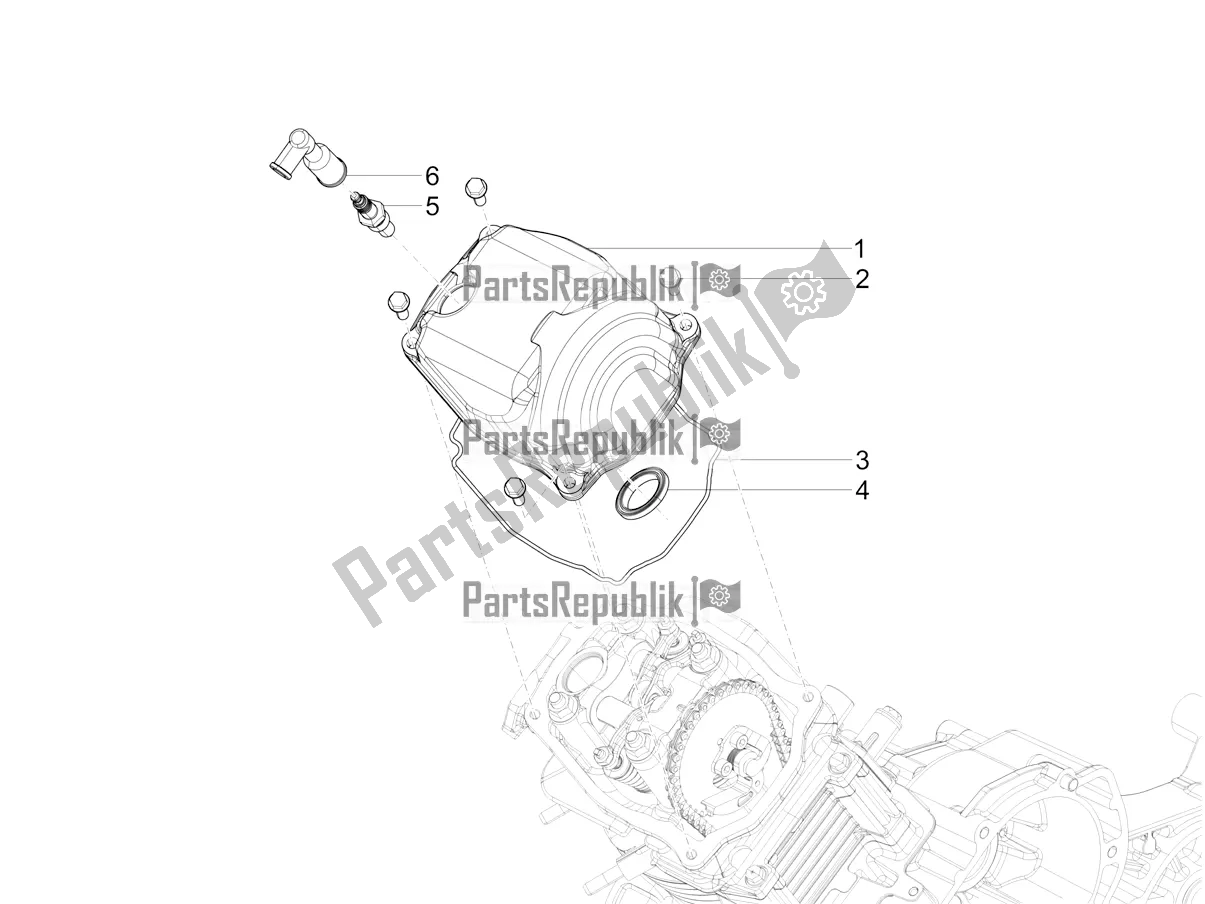 Toutes les pièces pour le Le Couvre-culasse du Vespa VX-VXL-SXL 150 4T 3V Apac 2017