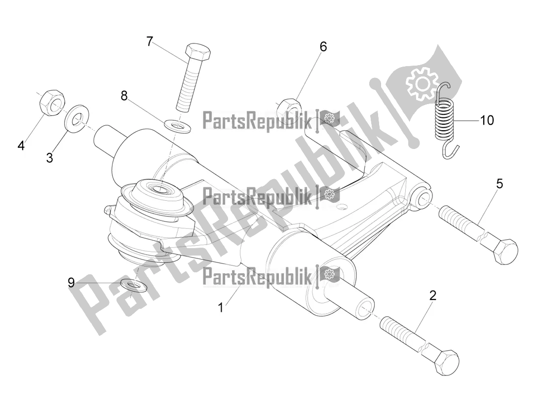 Toutes les pièces pour le Bras Oscillant du Vespa VX-VXL-SXL 150 4T 3V Apac 2017