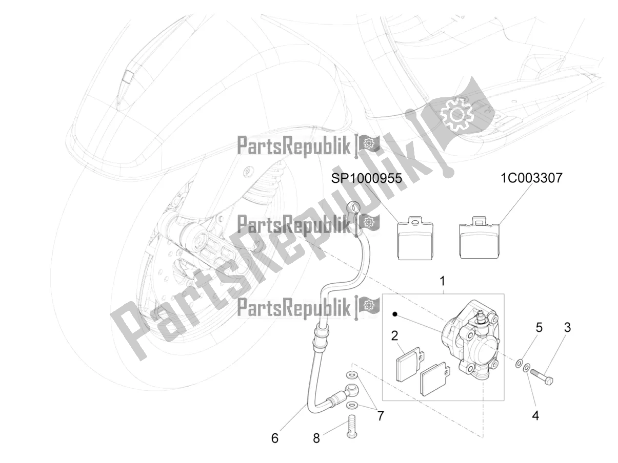 Toutes les pièces pour le Tuyaux De Freins - étriers du Vespa VX-VXL-SXL 150 4T 3V Apac 2018