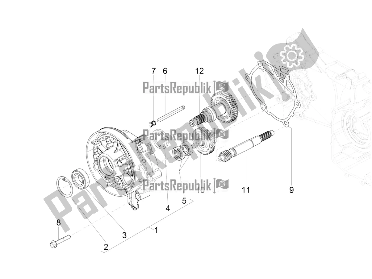 Toutes les pièces pour le Unité De Réduction du Vespa VX-VXL-SXL 150 4T 3V Apac 2018