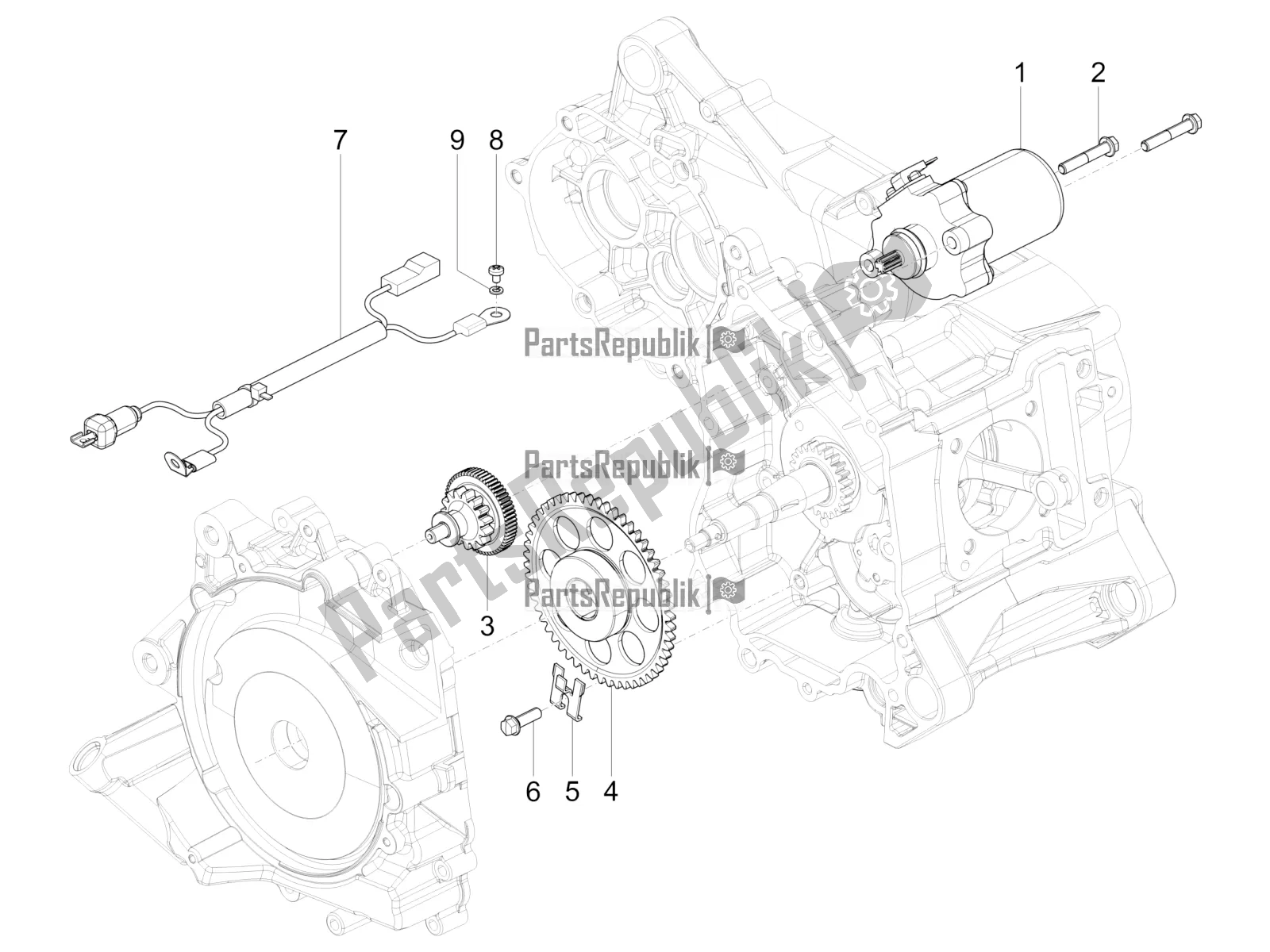 Toutes les pièces pour le Stater - Démarreur électrique du Vespa VX-VXL-SXL 150 4T 3V Apac 2018