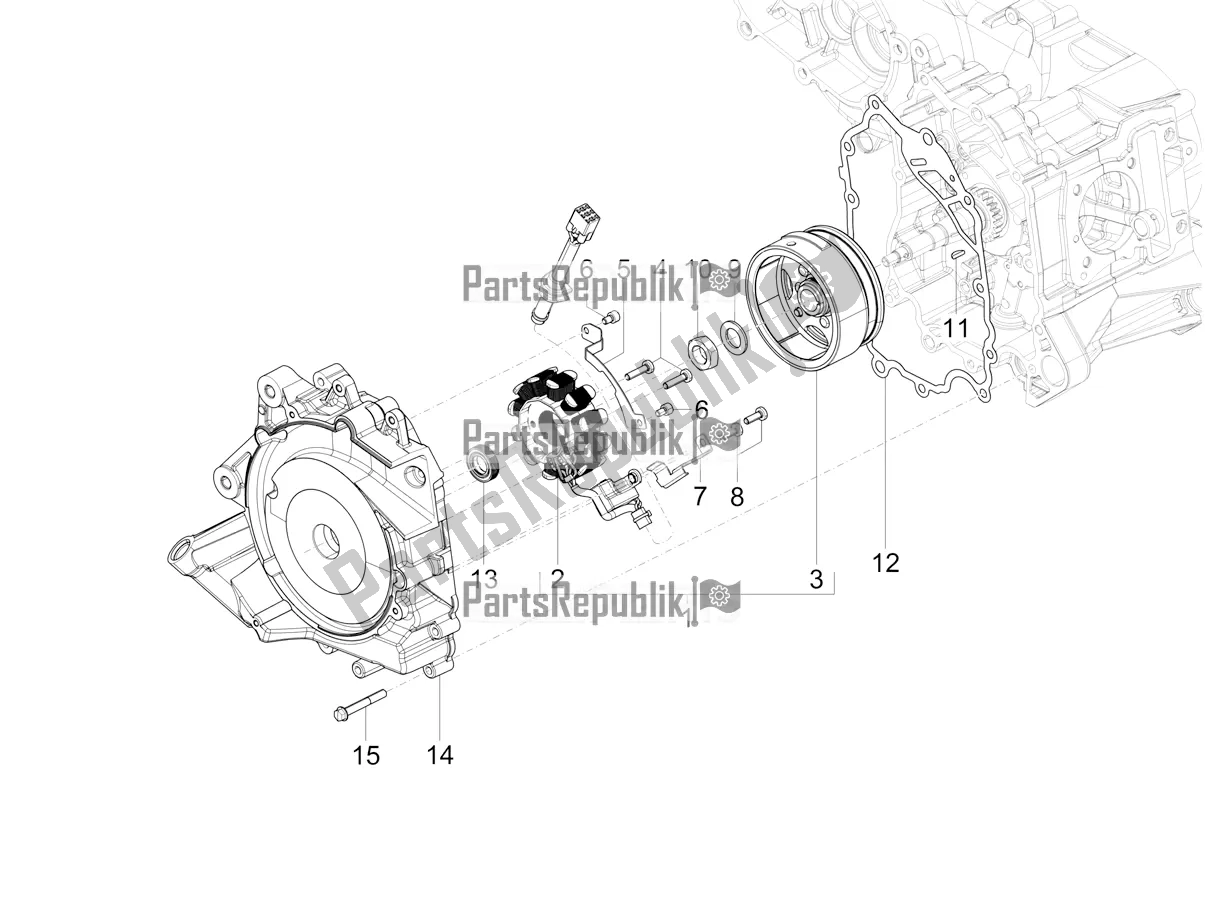 Toutes les pièces pour le Volant Magnéto du Vespa VX-VXL-SXL 150 4T 3V Apac 2019