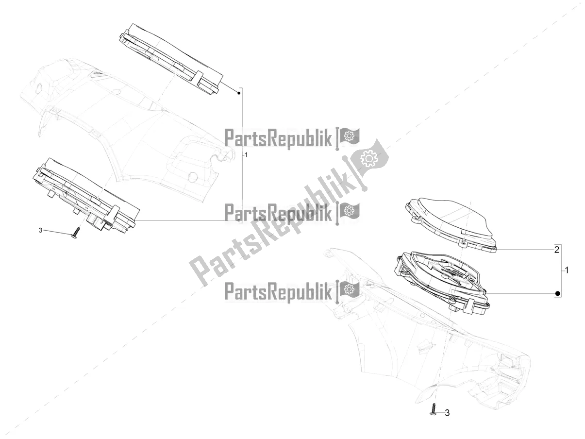 Toutes les pièces pour le Combinaison De Compteurs - Cruscotto du Vespa VX-VXL-SXL 150 4T 3V Apac 2019