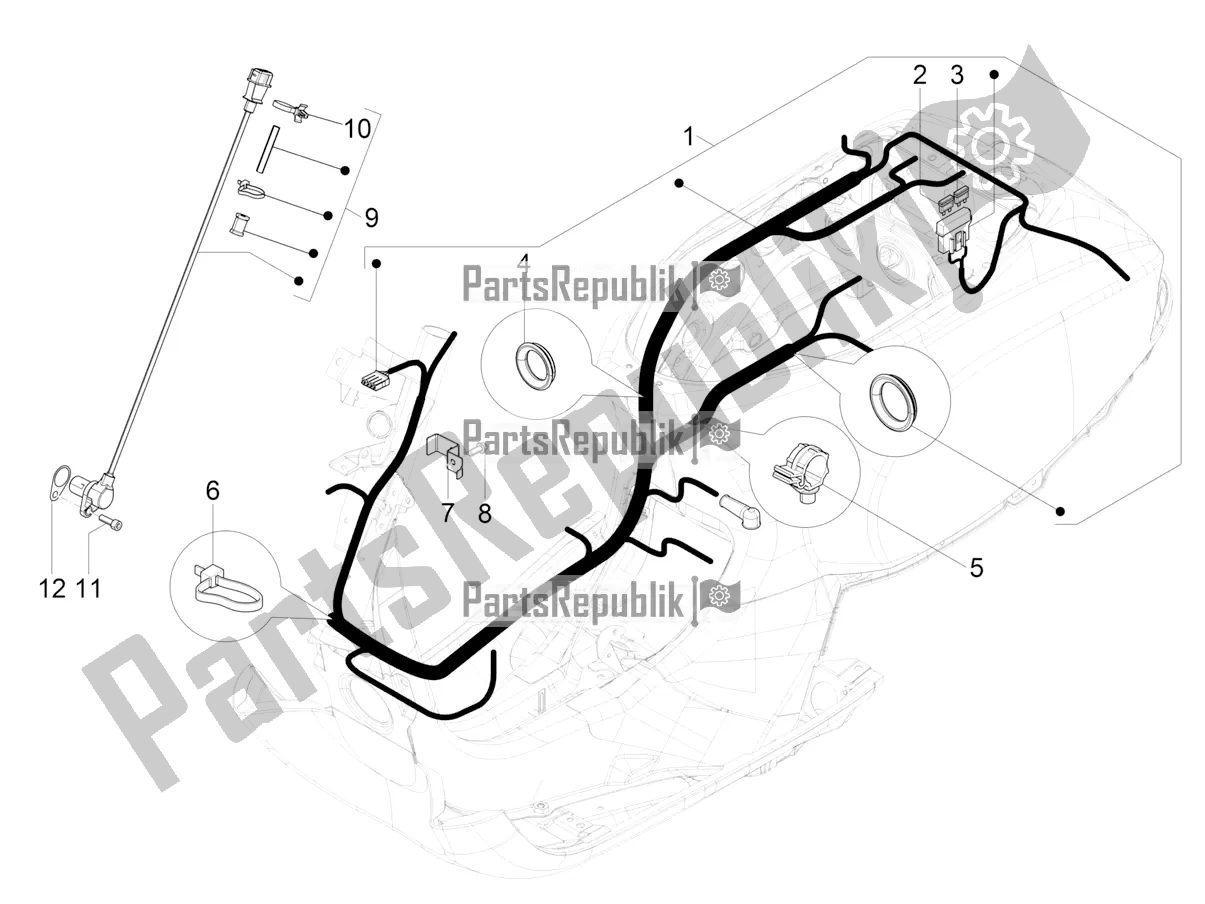 Todas as partes de Chicote De Cabos Principal do Vespa VX-VXL-SXL 150 4T 3V Apac 2020