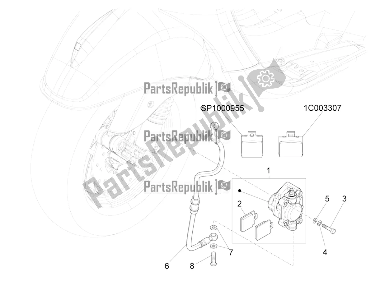 Tutte le parti per il Tubi Dei Freni - Pinze del Vespa VX-VXL-SXL 150 4T 3V Apac 2021