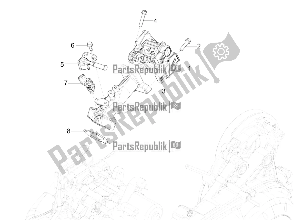 Alle onderdelen voor de Throttle Body - Injector - Induction Joint van de Vespa VX-VXL-SXL 150 4T 3V Apac 2021