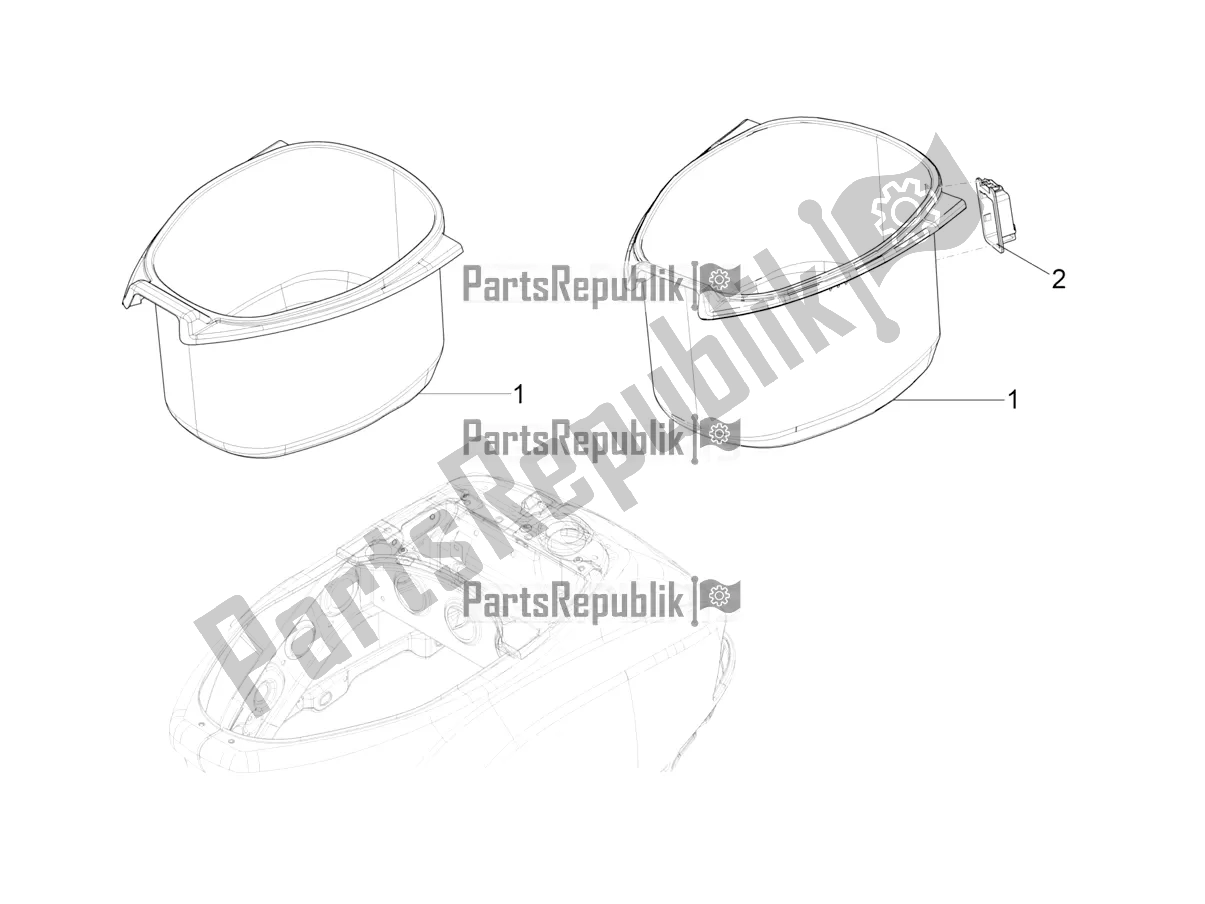 Wszystkie części do Obudowa Kasku - Pod Siod? Em Vespa VX-VXL-SXL 150 4T 3V Apac 2022