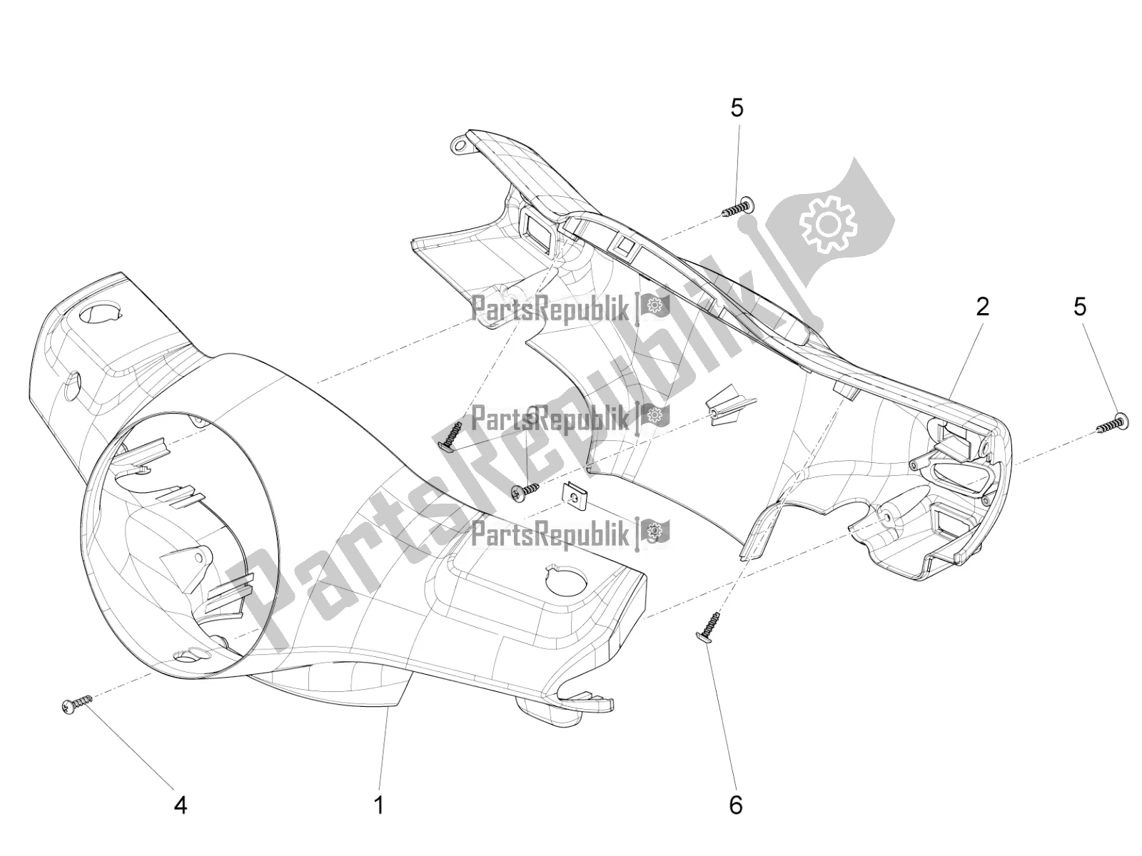 Toutes les pièces pour le Couvertures De Guidon du Vespa VXL 125 4T 3V Apac 2018