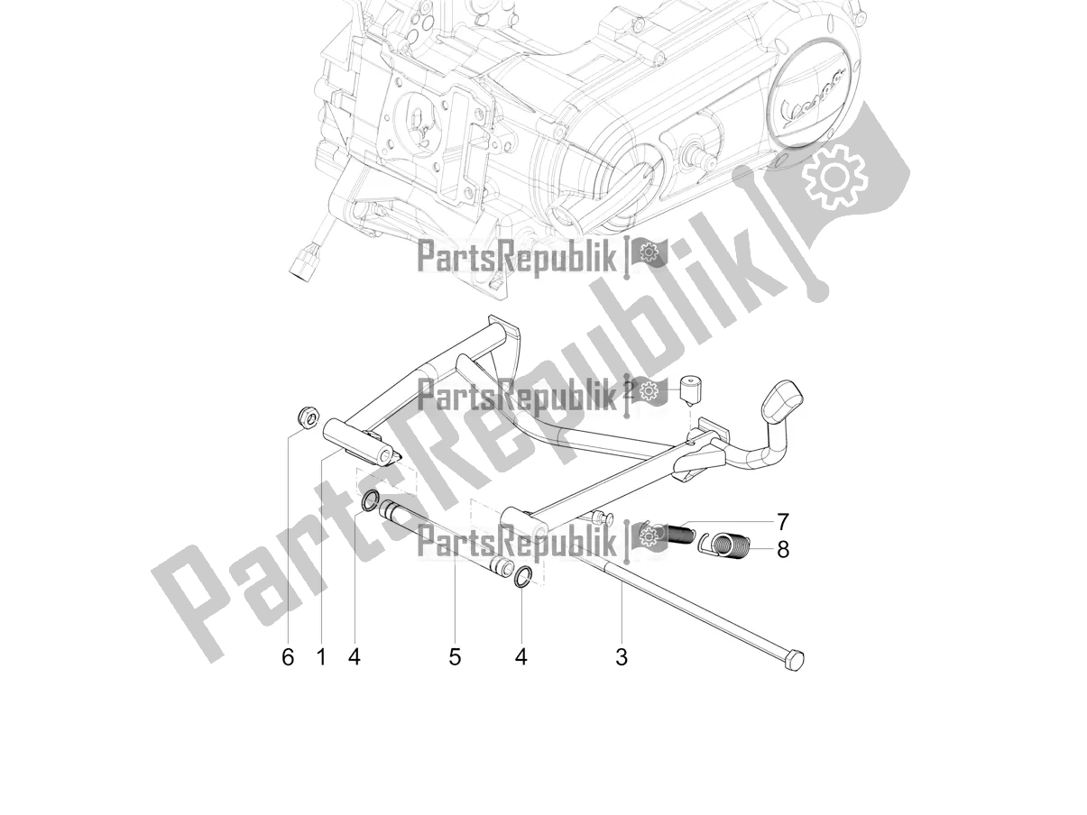 Todas as partes de Suporte / S do Vespa VXL 125 4T 3V Apac 2018