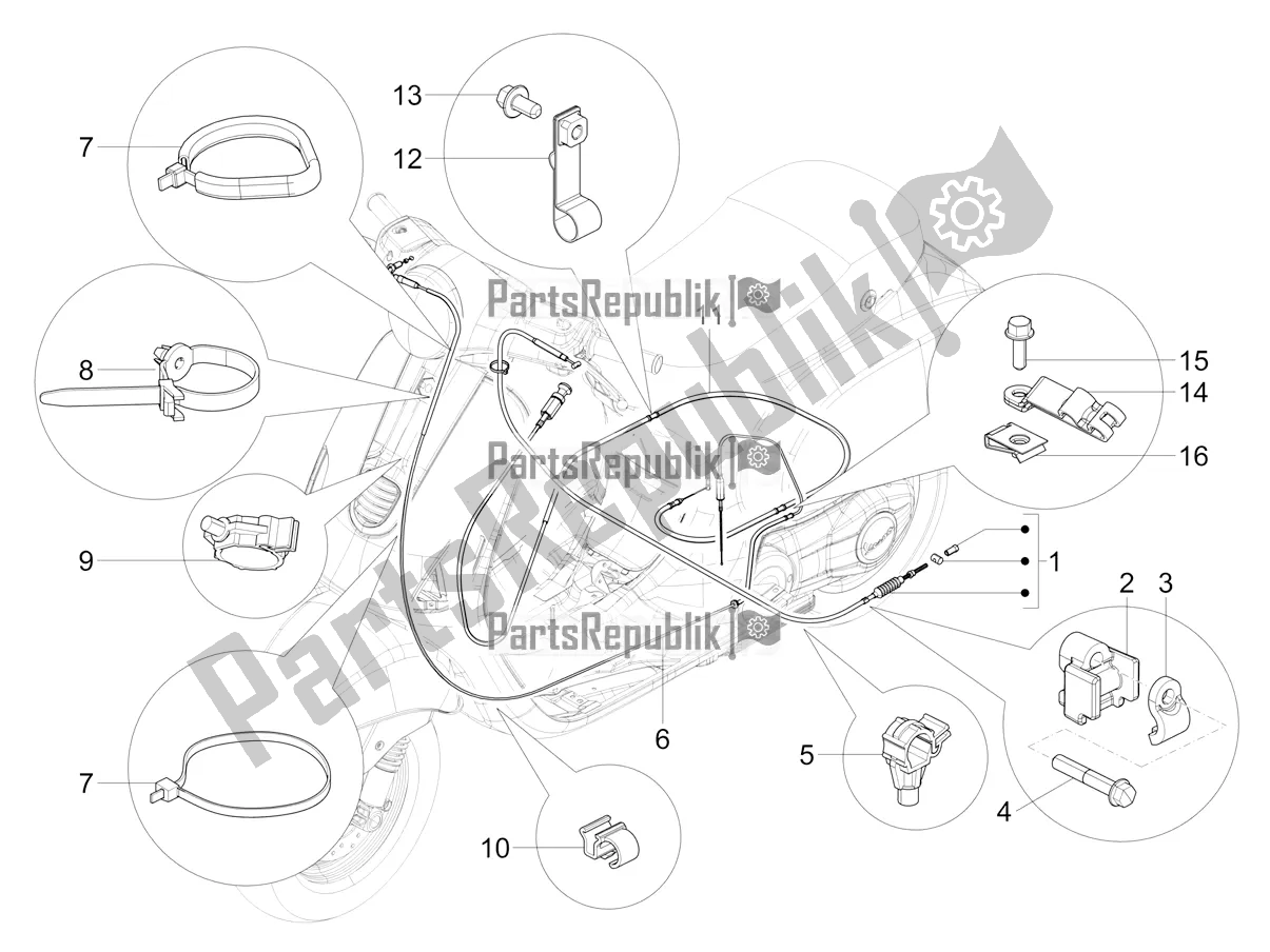 Todas as partes de Transmissões do Vespa VXL 125 4T 3V Apac 2018