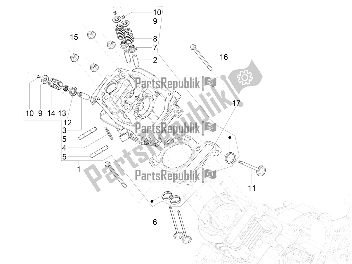 Toutes les pièces pour le Cylinder Head Unit - Valve du Vespa VXL 125 4T 3V Apac 2019