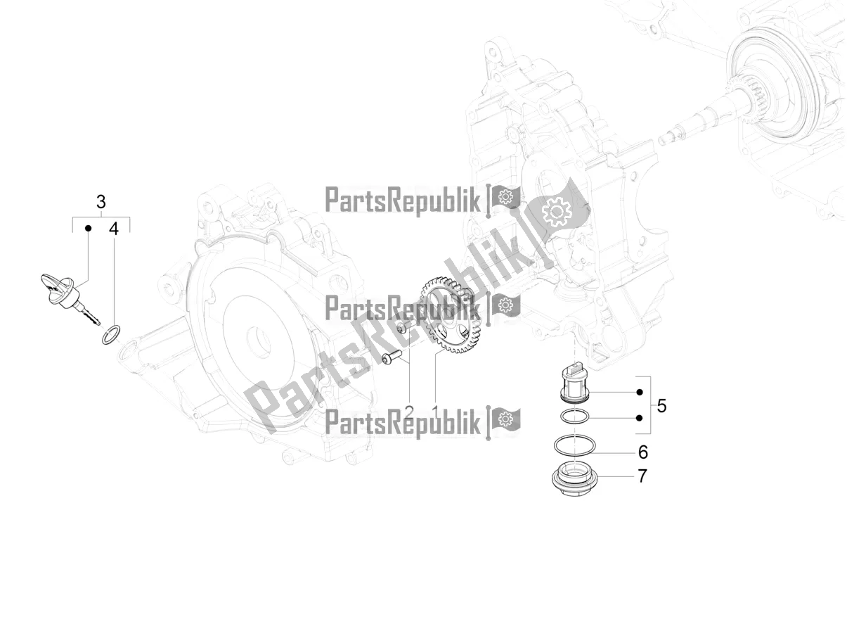 Toutes les pièces pour le La Pompe à Huile du Vespa VXL 125 4T 3V Apac 2019