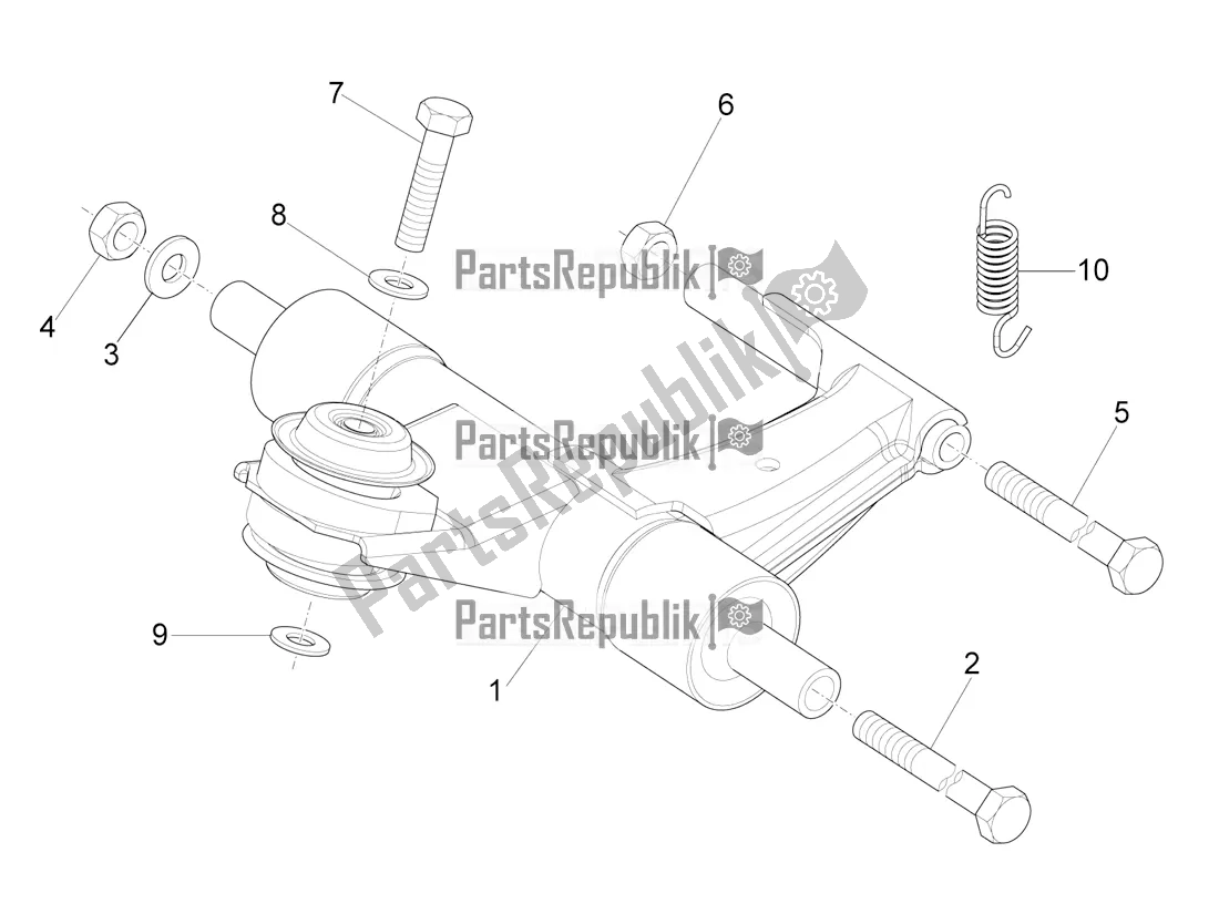 Todas las partes para Brazo Oscilante de Vespa VXL 125 4T 3V Apac 2019