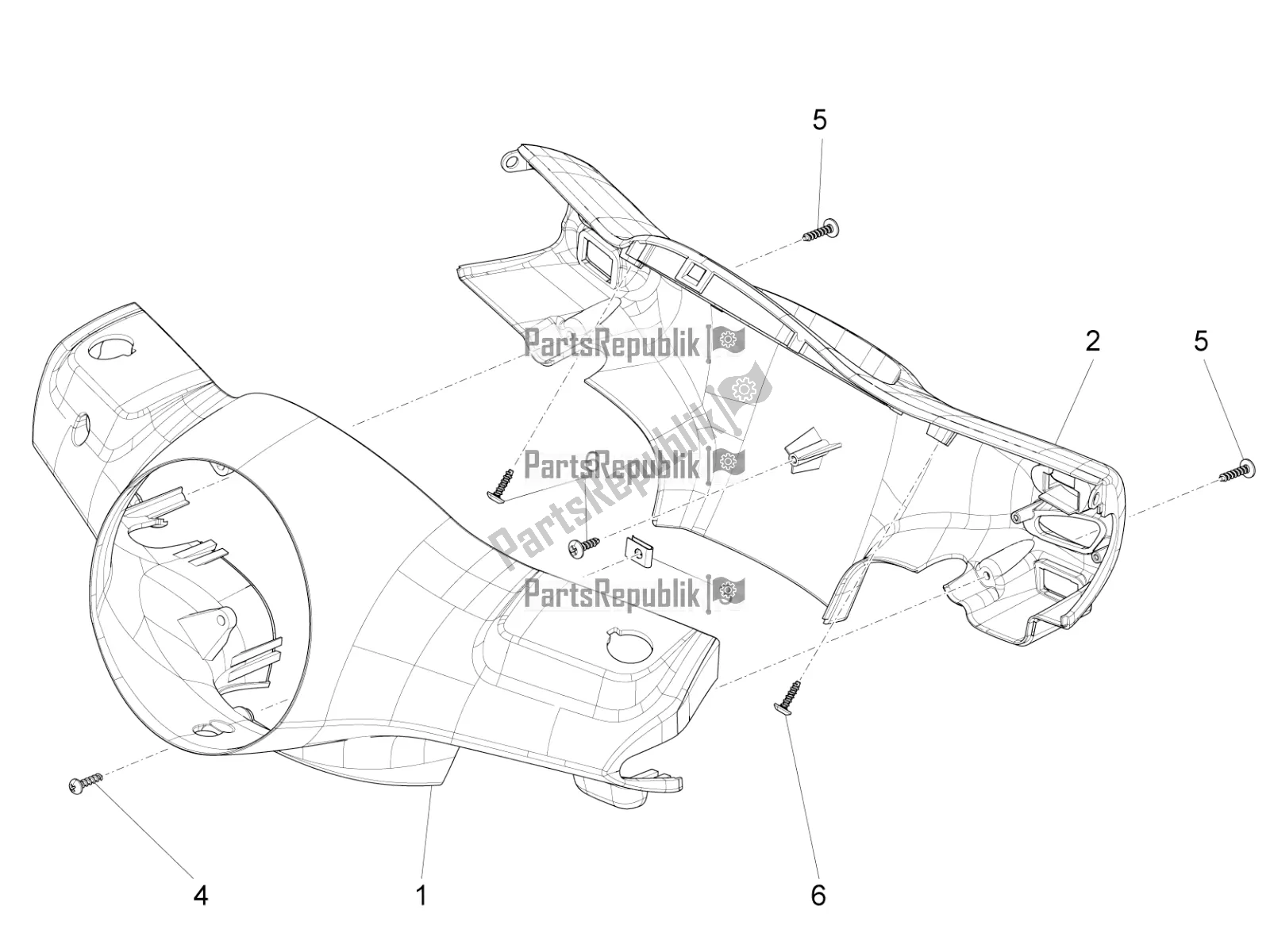 Wszystkie części do Pokrowce Na Kierownic? Vespa VXL 125 4T 3V Apac 2020