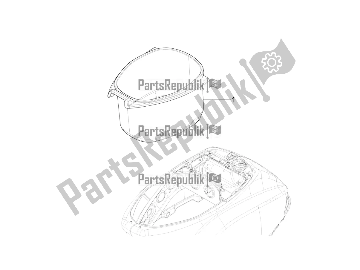 Toutes les pièces pour le Logement De Casque - Sous La Selle du Vespa VXL 125 4T 3V Apac 2020