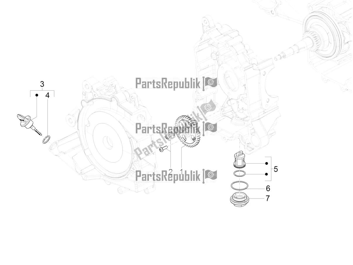 Toutes les pièces pour le La Pompe à Huile du Vespa VXL 125 4T 3V Apac 2020