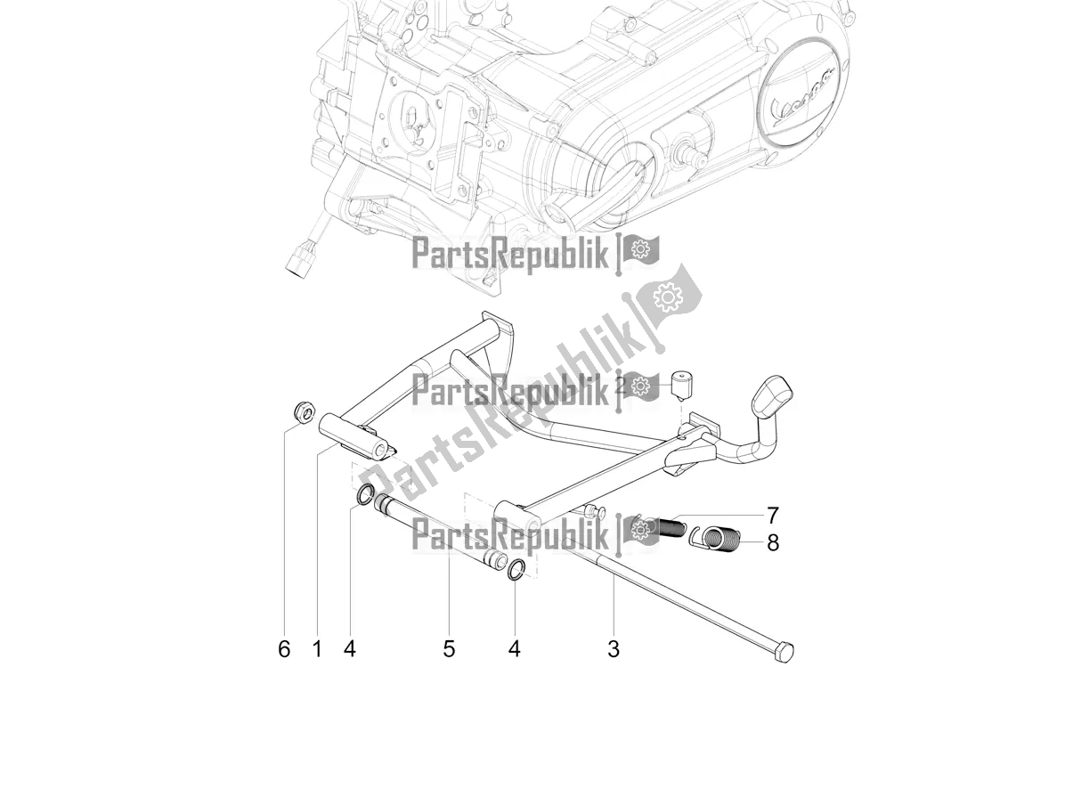 Toutes les pièces pour le Des Stands du Vespa VXL 125 4T 3V Apac 2020