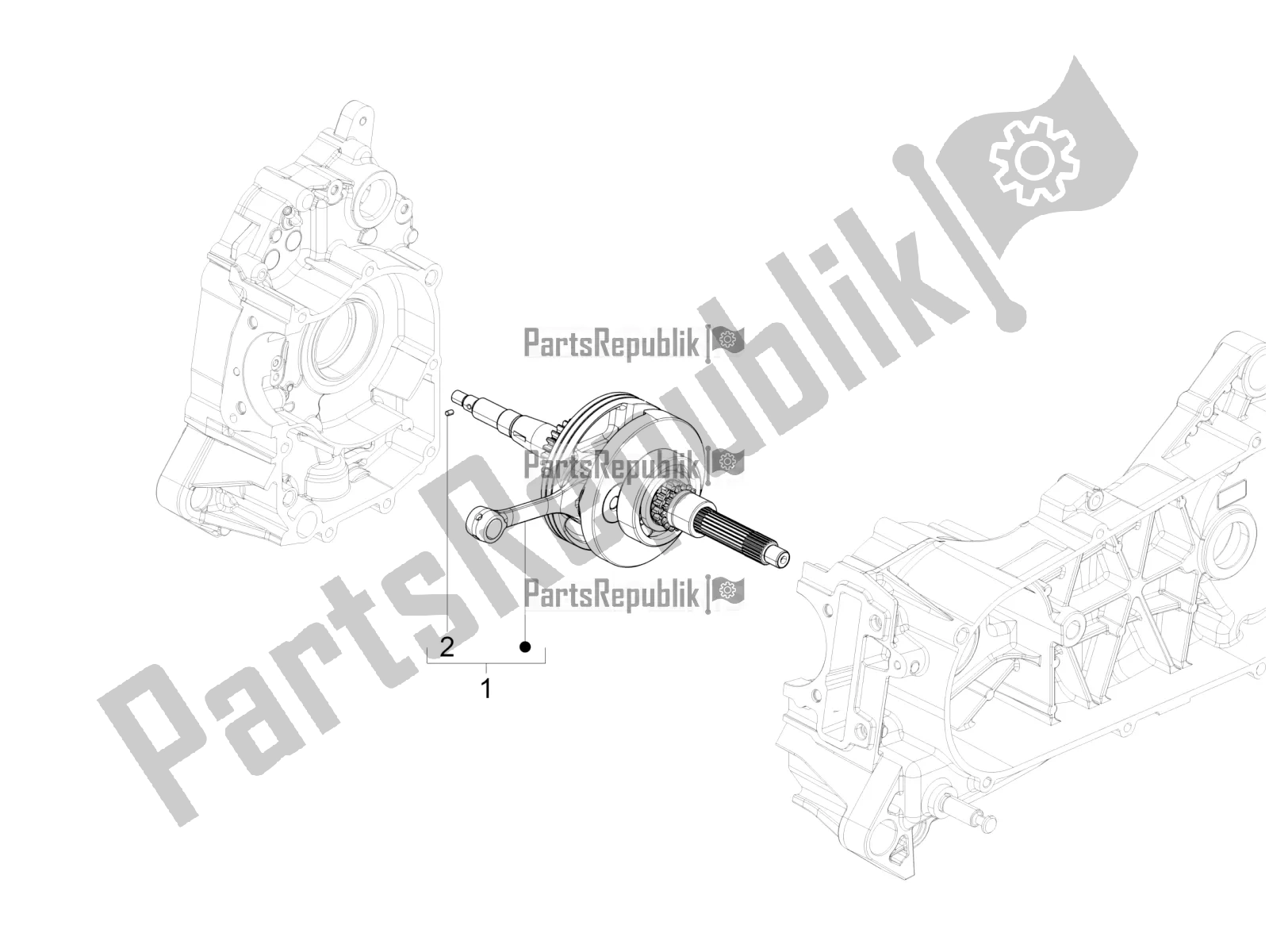 Toutes les pièces pour le Vilebrequin du Vespa VXL 125 4T 3V Apac 2021