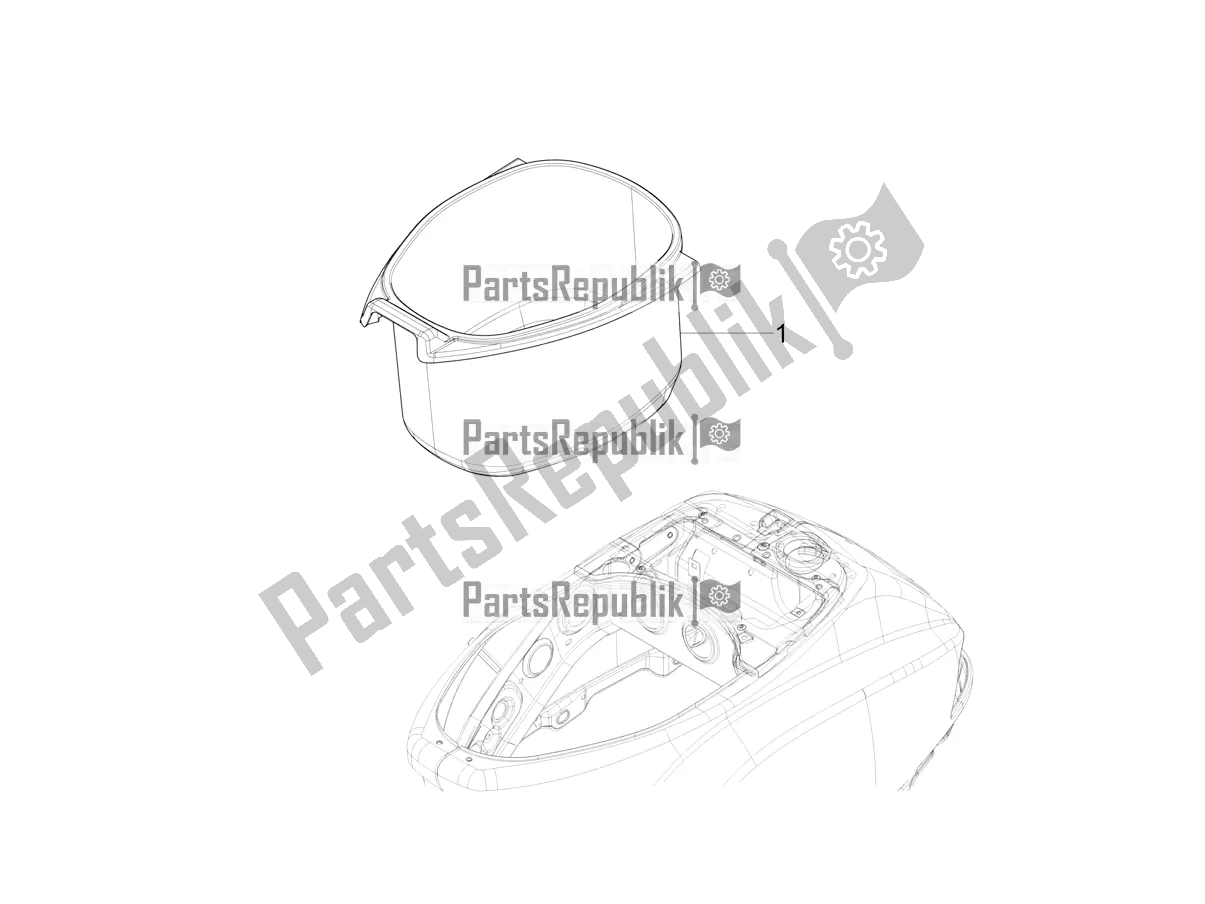 All parts for the Helmet Huosing - Undersaddle of the Vespa VXL 125 4T 3V Apac 2021